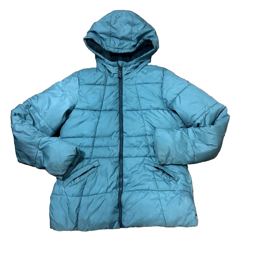 Wonder Nation Girl‎ Wind Resistant Aqua Haze Bubble Jacket Size XLarge (14-16)